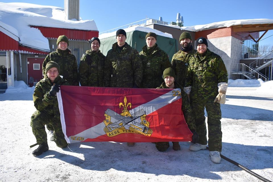 L’équipe du Régiment de la Chaudière. Absent de la photo : le Caporal Jonathan Trugeon.
