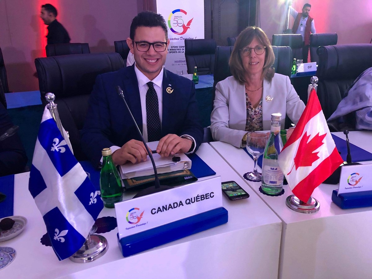 Samuel Poulin et Lise Filiatrault, sherpa en Francophonie du premier ministre Justin Trudeau.