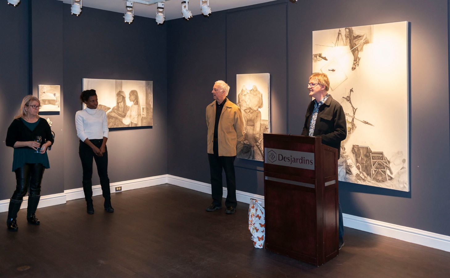 Vernissage de l'exposition « La Sapinière » de Valérie Gilbert