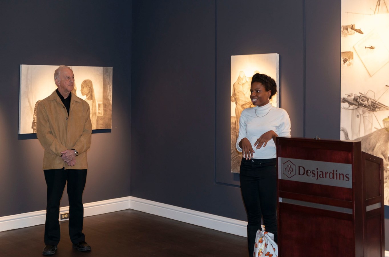 Vernissage de l'exposition « La Sapinière » de Valérie Gilbert