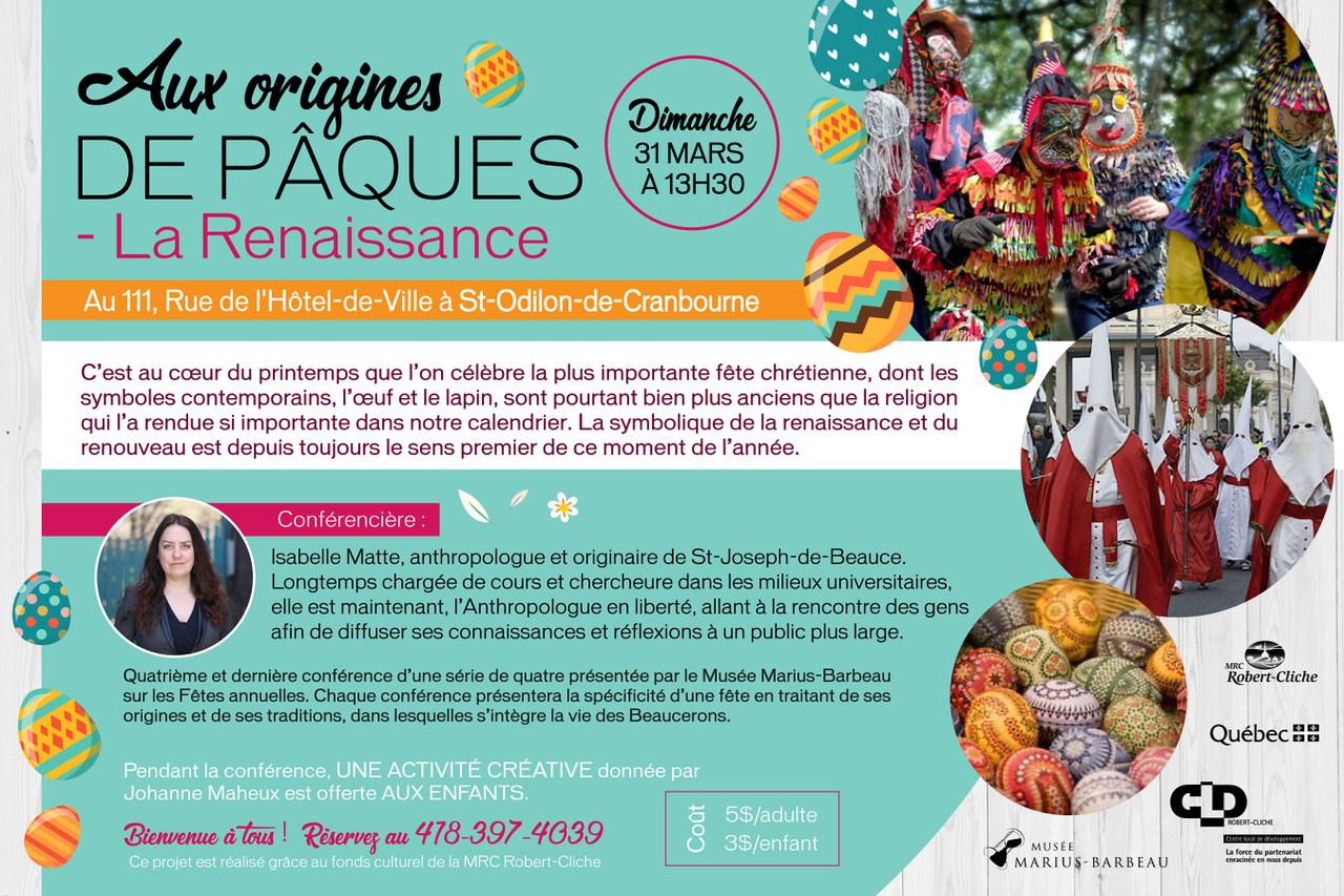 Le Musée Marius-Barbeau organise deux activités pour Pâques