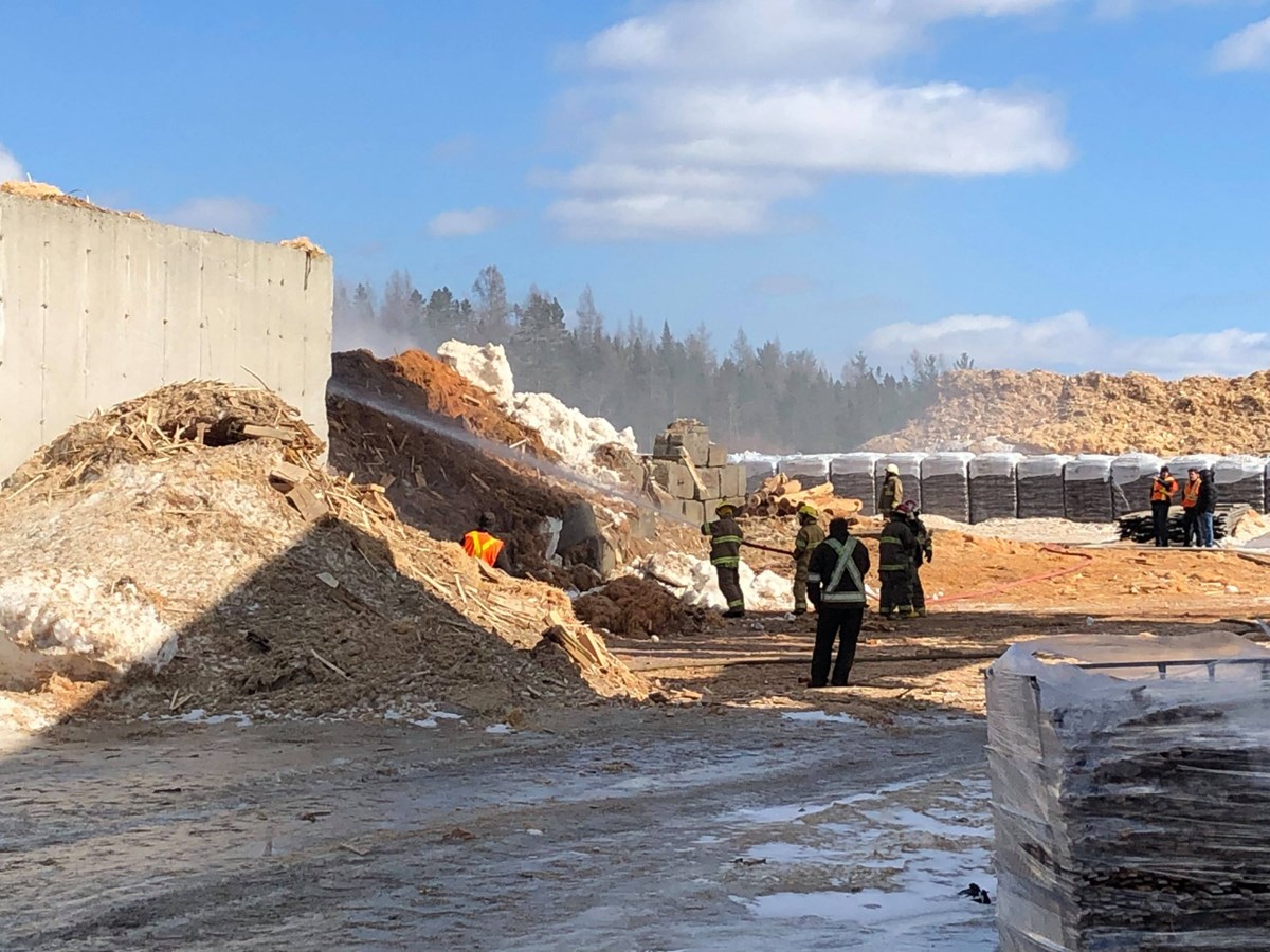 Un incendie est en cours chez SBC à Saint-Prosper