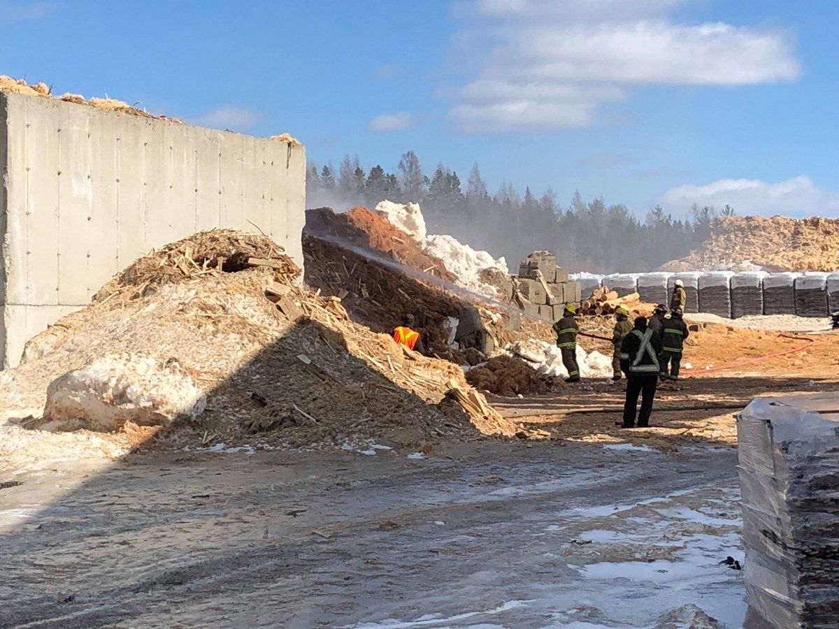 Un incendie est en cours chez SBC à Saint-Prosper