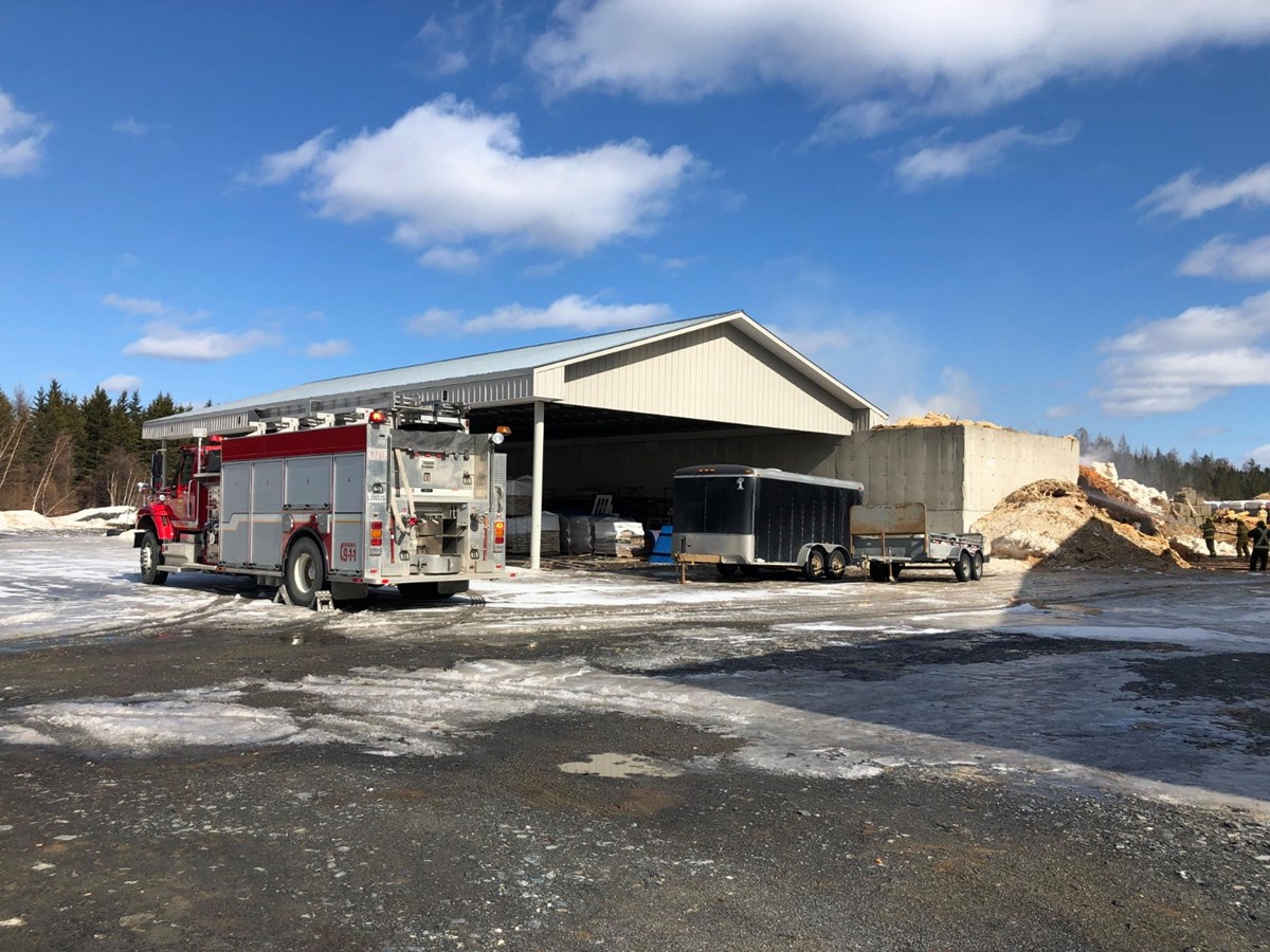 Un incendie est en cours chez SBC à Saint-Prosper