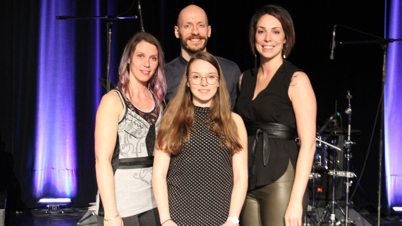 Jessica Shapcott avec les juges 