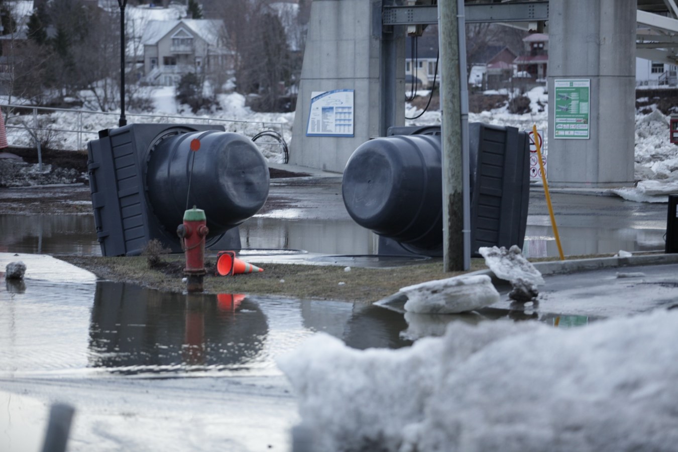Inondation à Beauceville : images des rues à 19 h