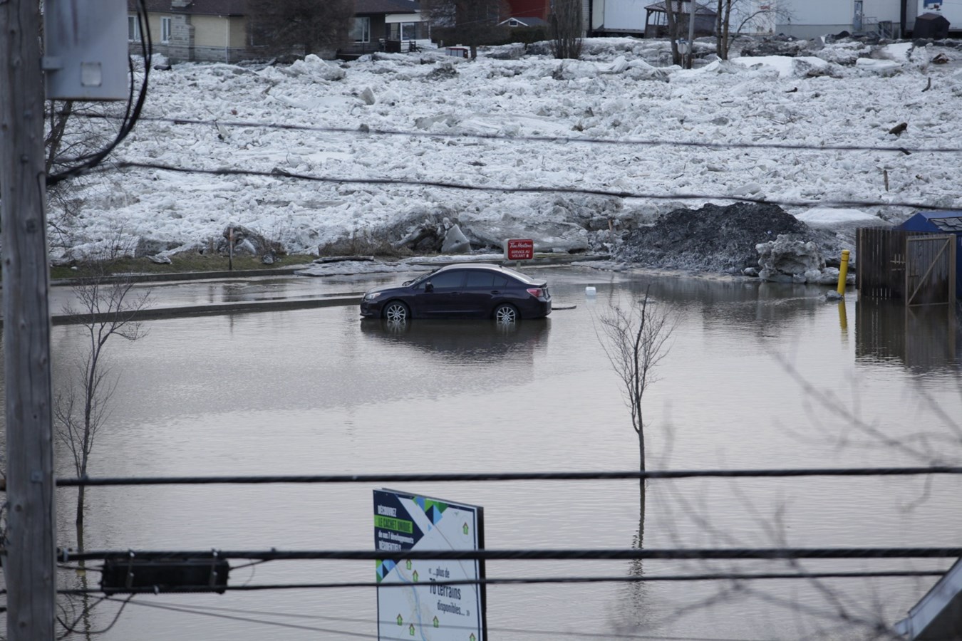 Inondation à Beauceville : images des rues à 19 h