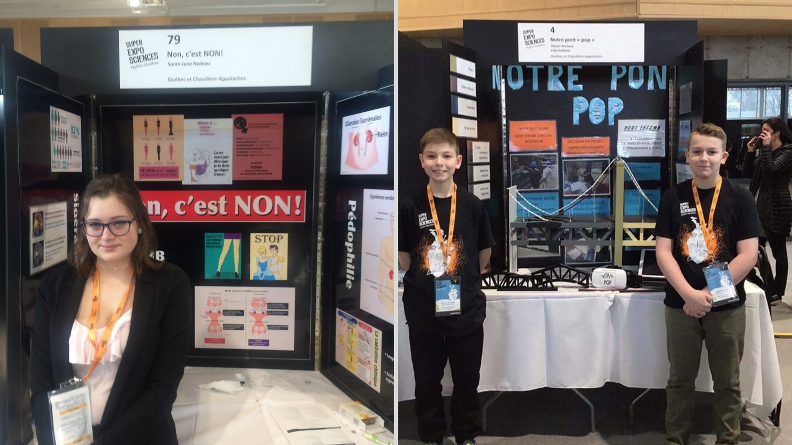 Sarah-June Nadeau. Félix Pelletier et Olivier Pruneau