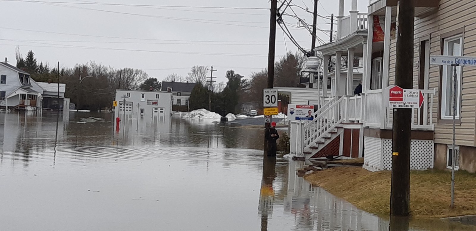 Inondations : coupures d’électricité à Beauceville