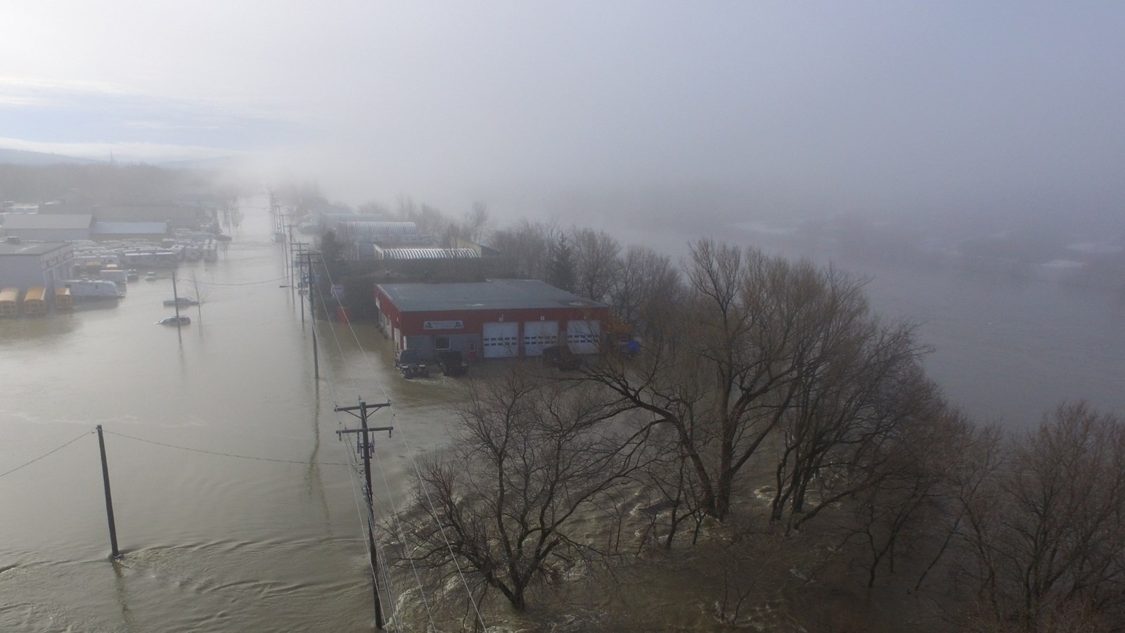 Inondations Ste-Marie: photographies aériennes