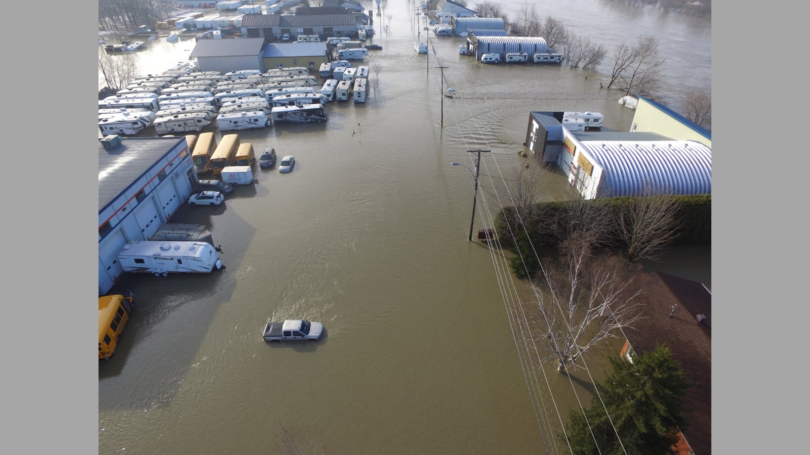 Inondations Ste-Marie: photographies aériennes