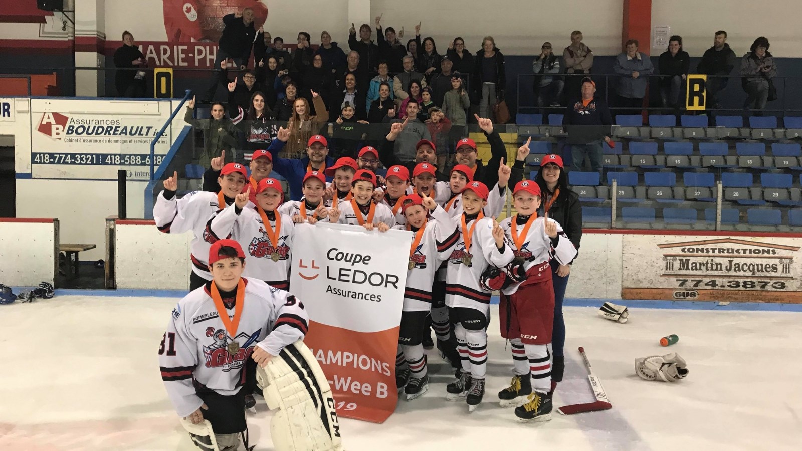 Le Garaga pee-wee B1 consacré champion de la Coupe Ledor 2019