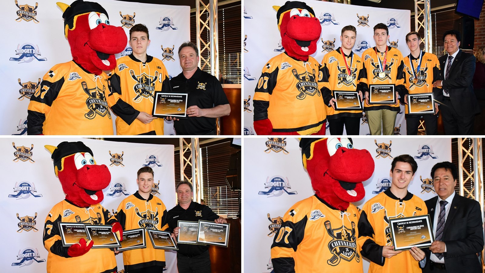 Trois Beaucerons honorés dans la ligue de hockey Midget AAA