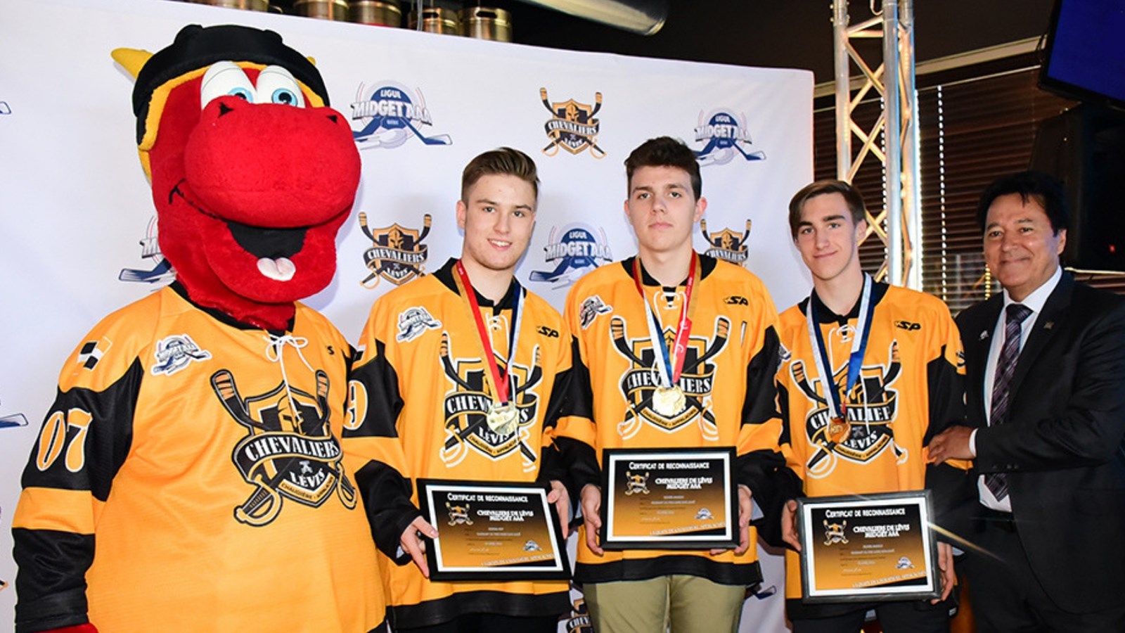 Joshua Roy, Olivier Nadeau, Olivier Boutin et Martial Robert