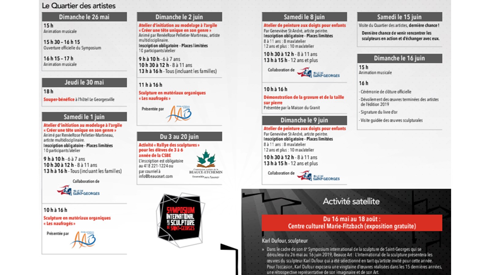 Le 6e Symposium international de la sculpture dévoile sa programmation
