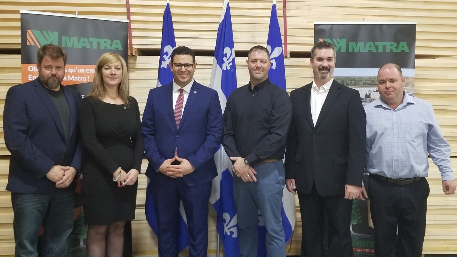 Jean-François Drouin, Sonya Cliche, Samuel Poulin, Nicolas Drouin, Vincent Nadeau et Frédéric Gagné