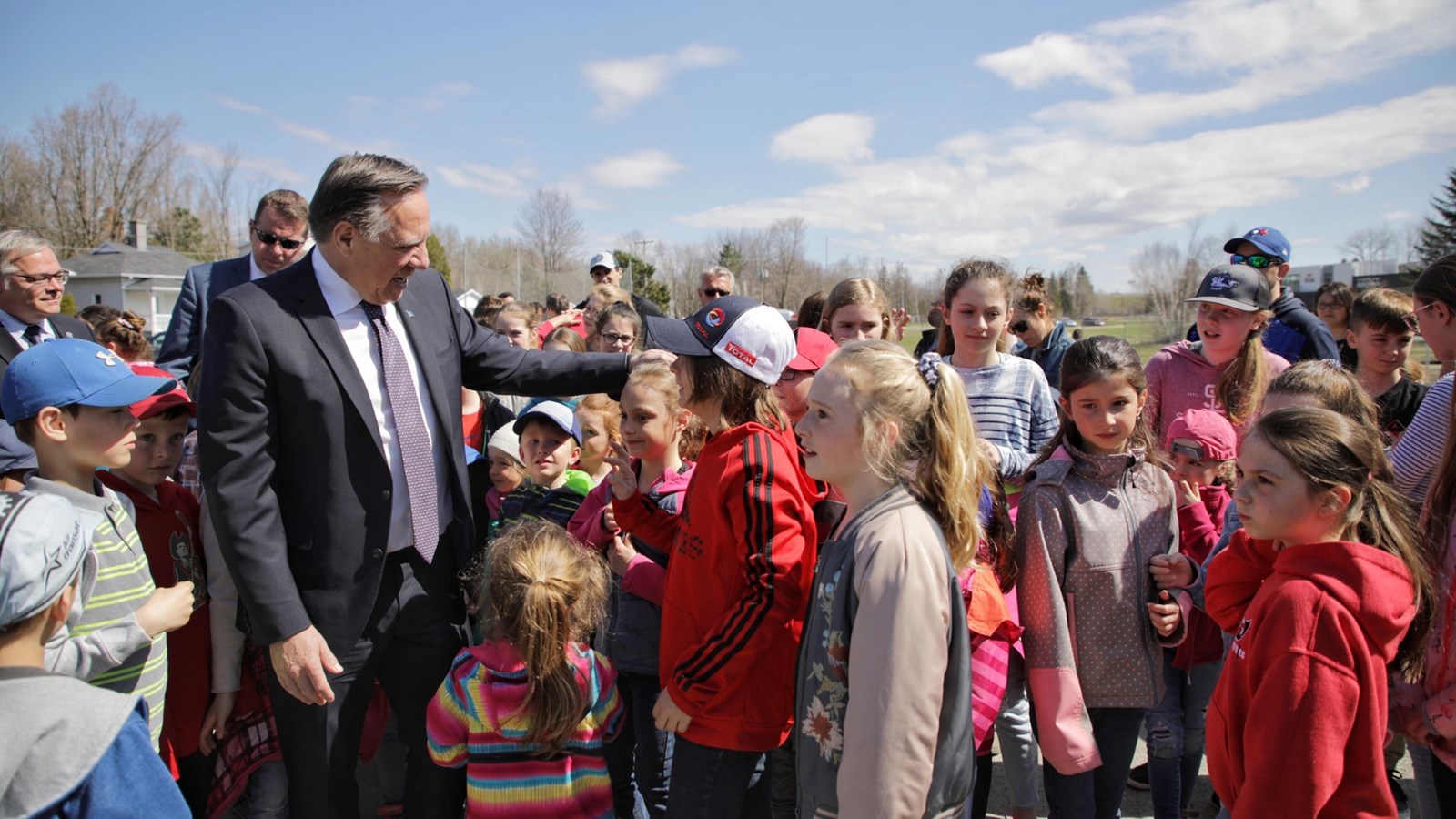 Le premier ministre, François Legault a rencontré les élèves de Scott