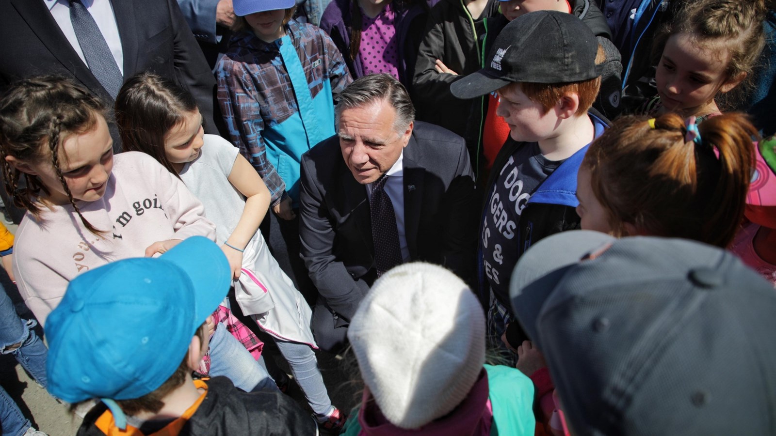 Le premier ministre, François Legault a rencontré les élèves de Scott