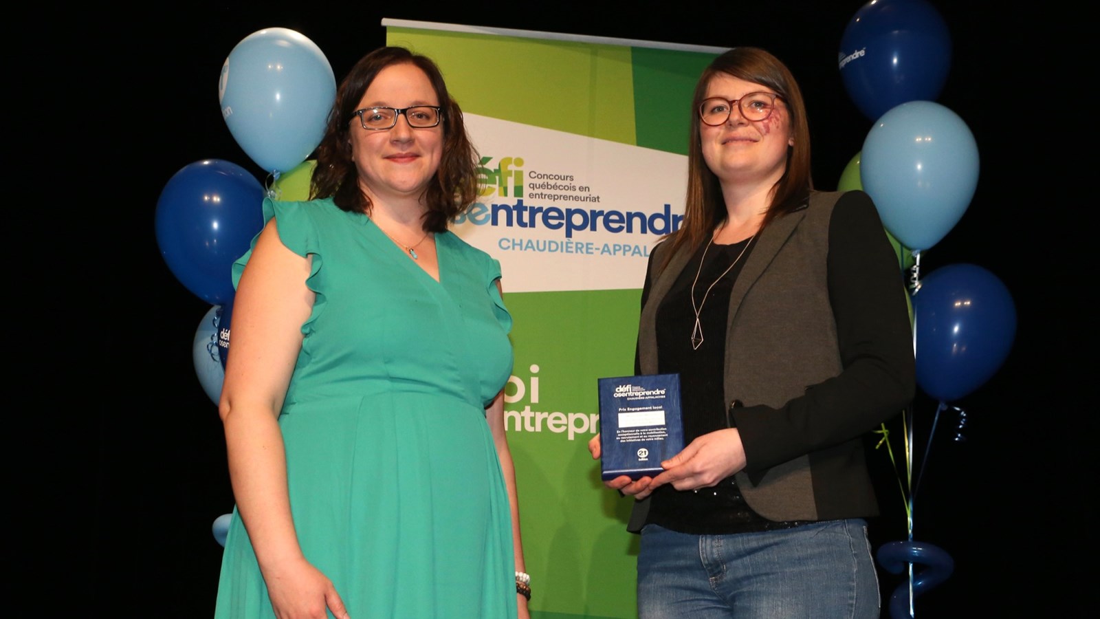 Marie-Ève Tanguay (Agente de projets Défi OSEntreprendre) et Marie-Anne Moreau
