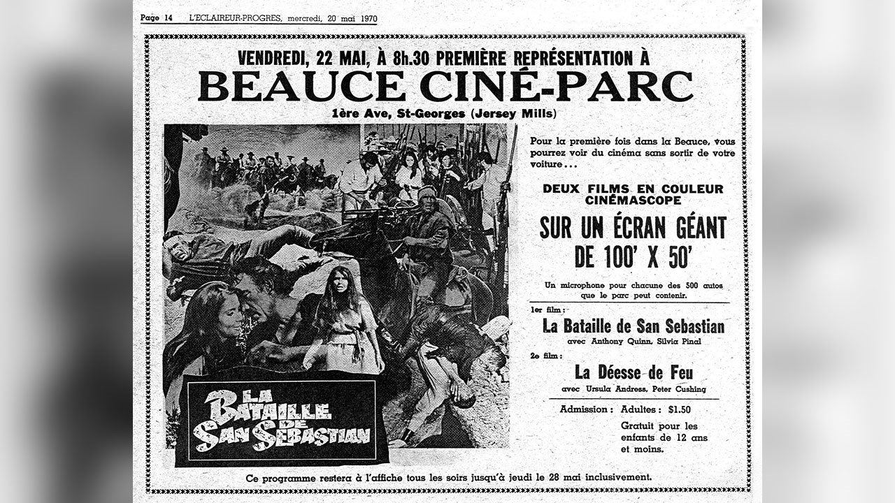 LE CINÉ-PARC DE SAINT-GEORGES, PREMIER AU QUÉBEC