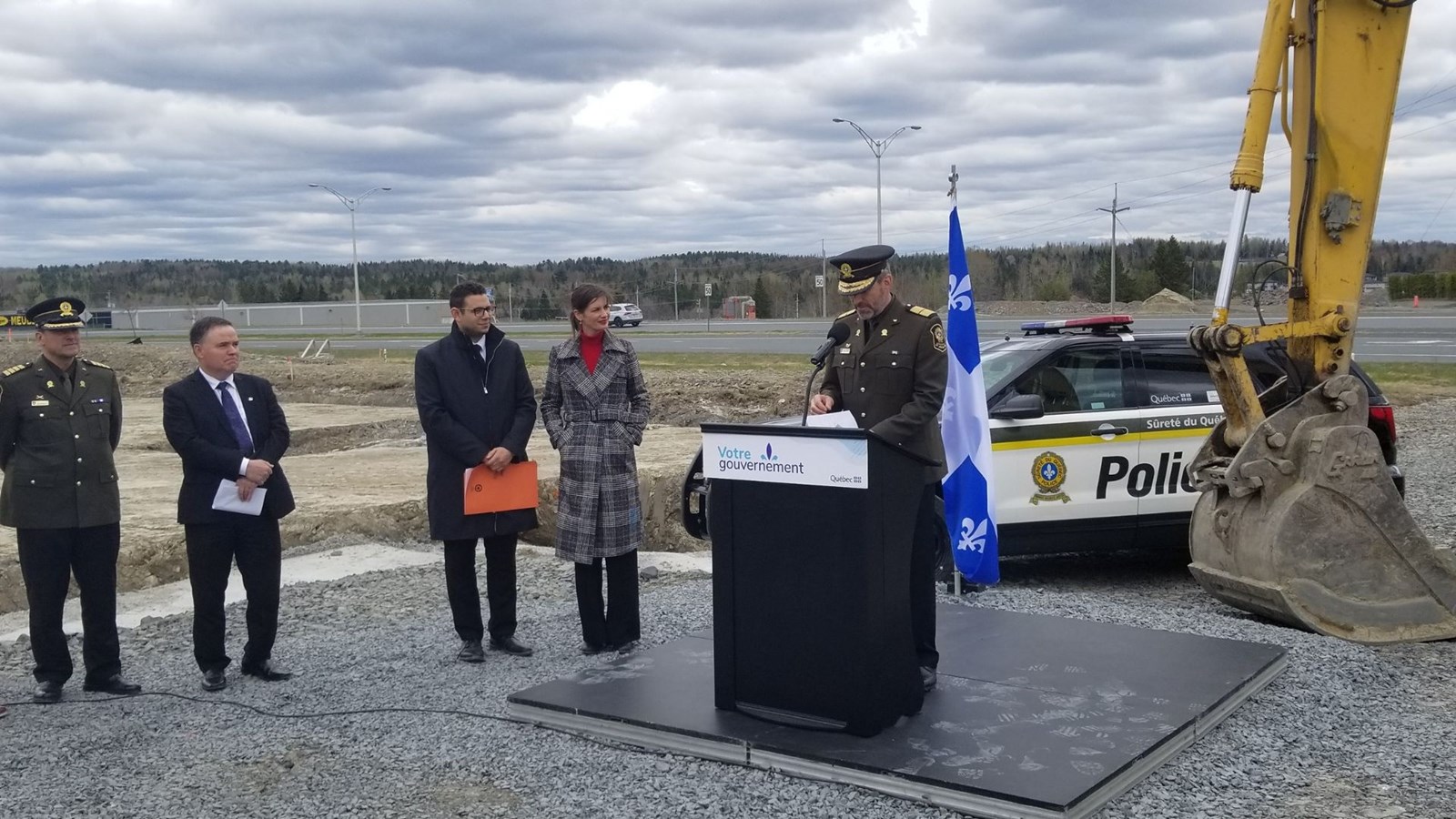 Le chantier du futur poste de la Sûreté du Québec de Beauce-Sartigan officialisé