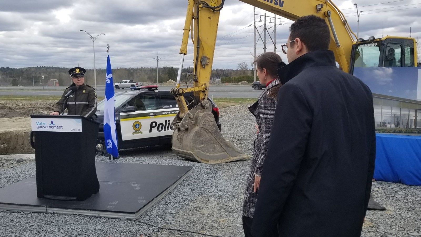 Le chantier du futur poste de la Sûreté du Québec de Beauce-Sartigan officialisé