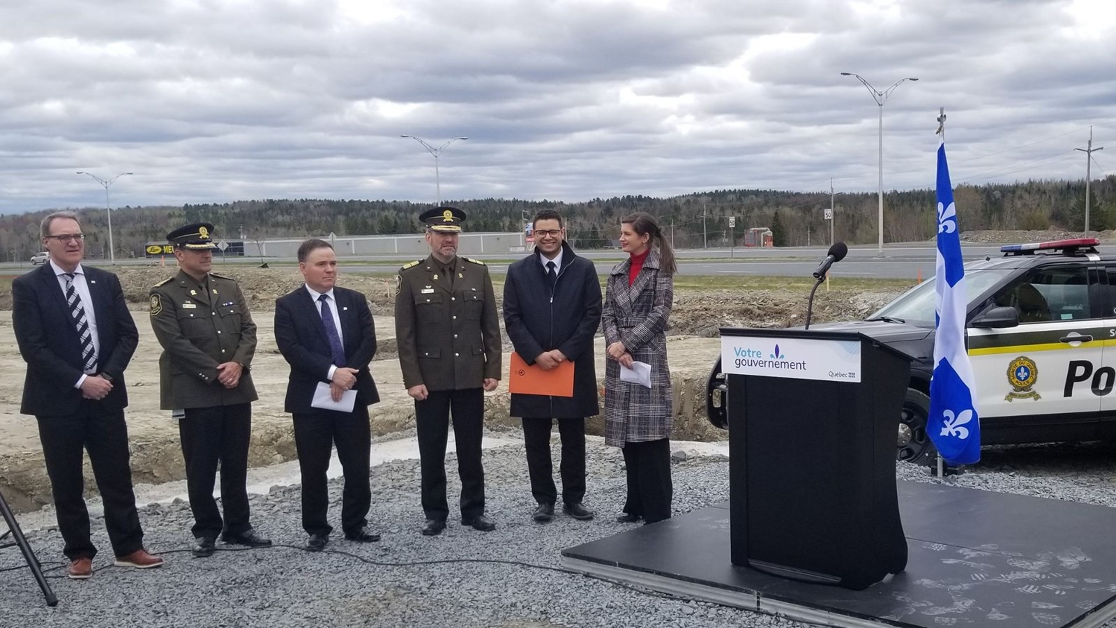 Le chantier du futur poste de la Sûreté du Québec de Beauce-Sartigan officialisé