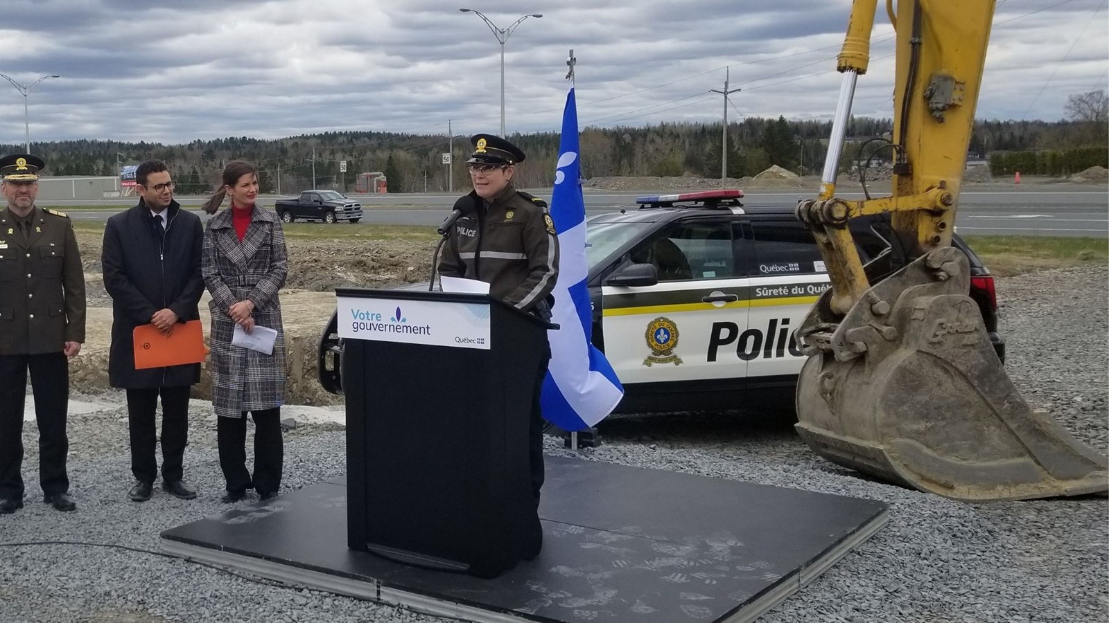 Le chantier du futur poste de la Sûreté du Québec de Beauce-Sartigan officialisé