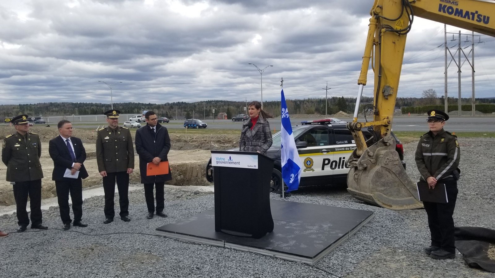 Le chantier du futur poste de la Sûreté du Québec de Beauce-Sartigan officialisé
