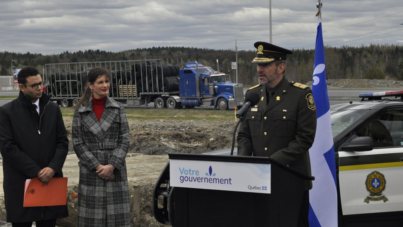 Le chantier du futur poste de la Sûreté du Québec de Beauce-Sartigan officialisé