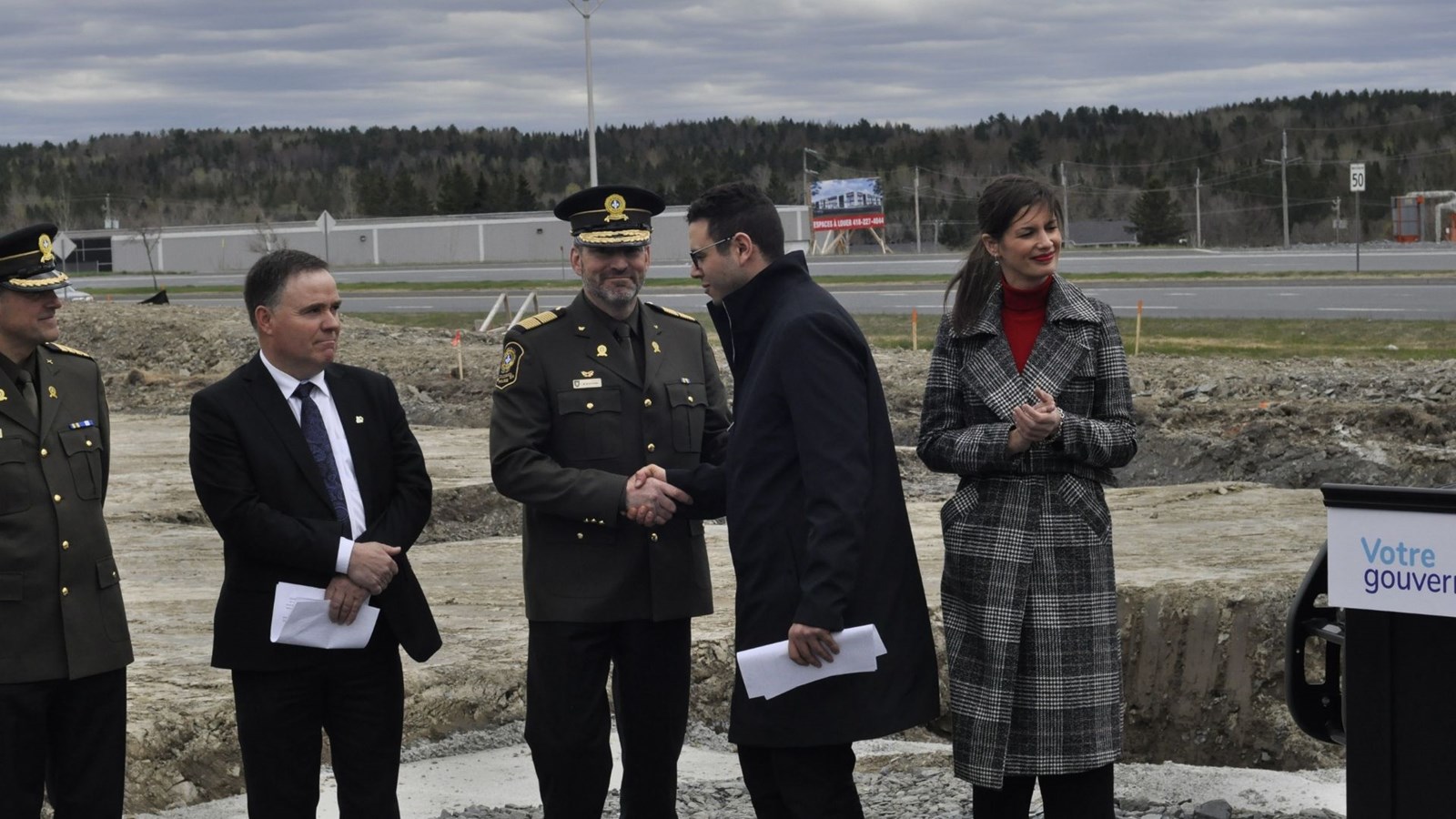 Le chantier du futur poste de la Sûreté du Québec de Beauce-Sartigan officialisé