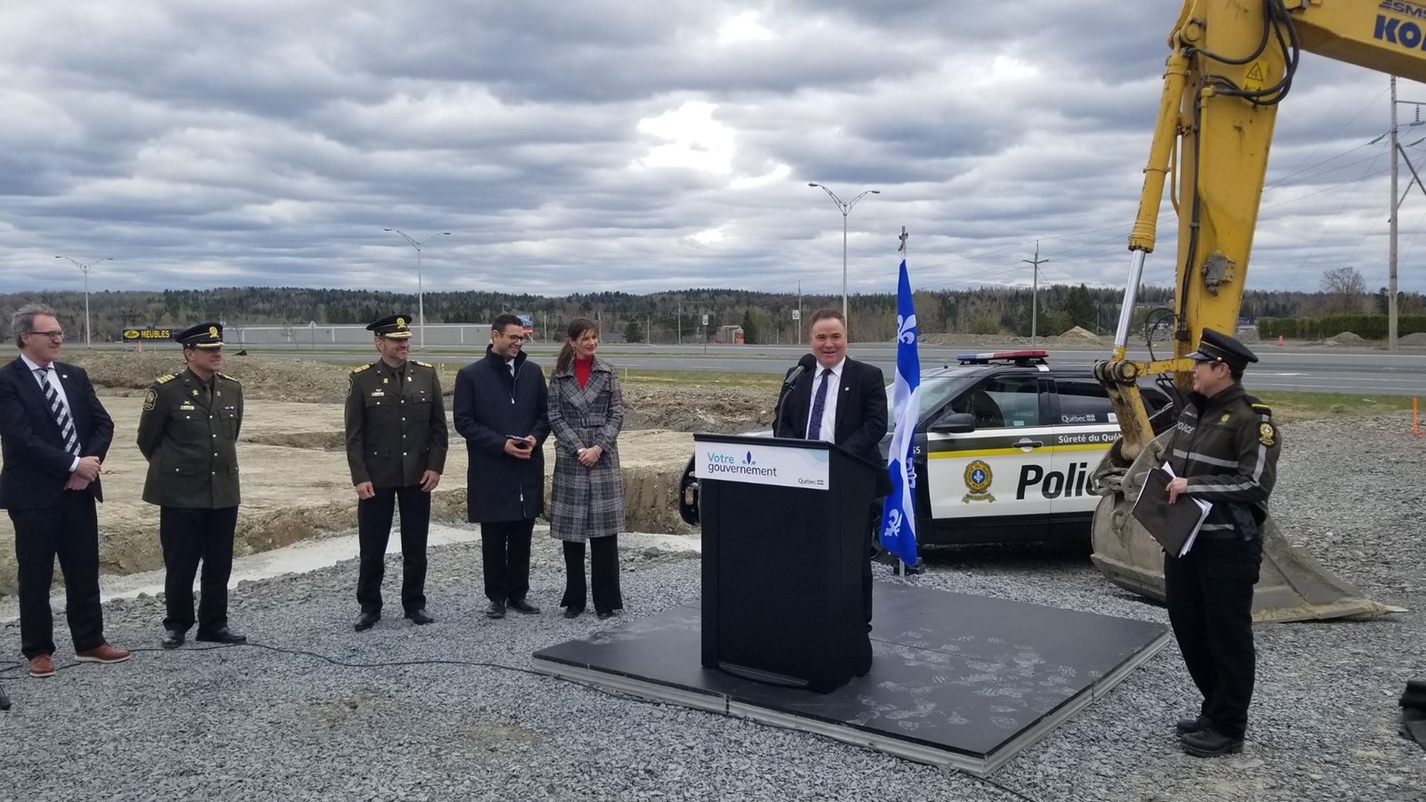 Le chantier du futur poste de la Sûreté du Québec de Beauce-Sartigan officialisé