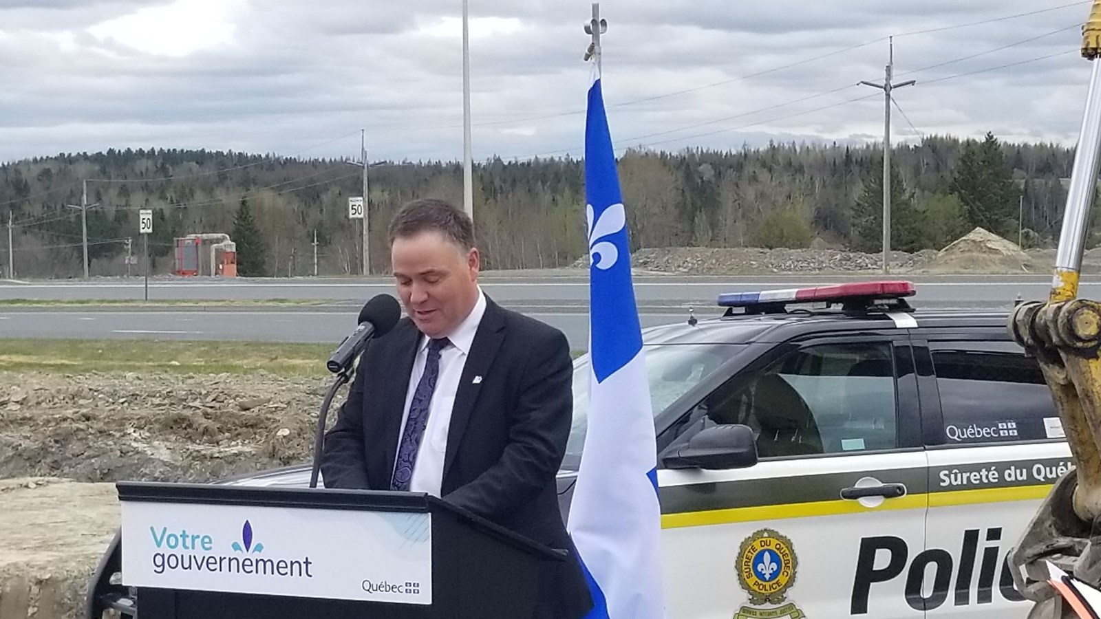 Le chantier du futur poste de la Sûreté du Québec de Beauce-Sartigan officialisé