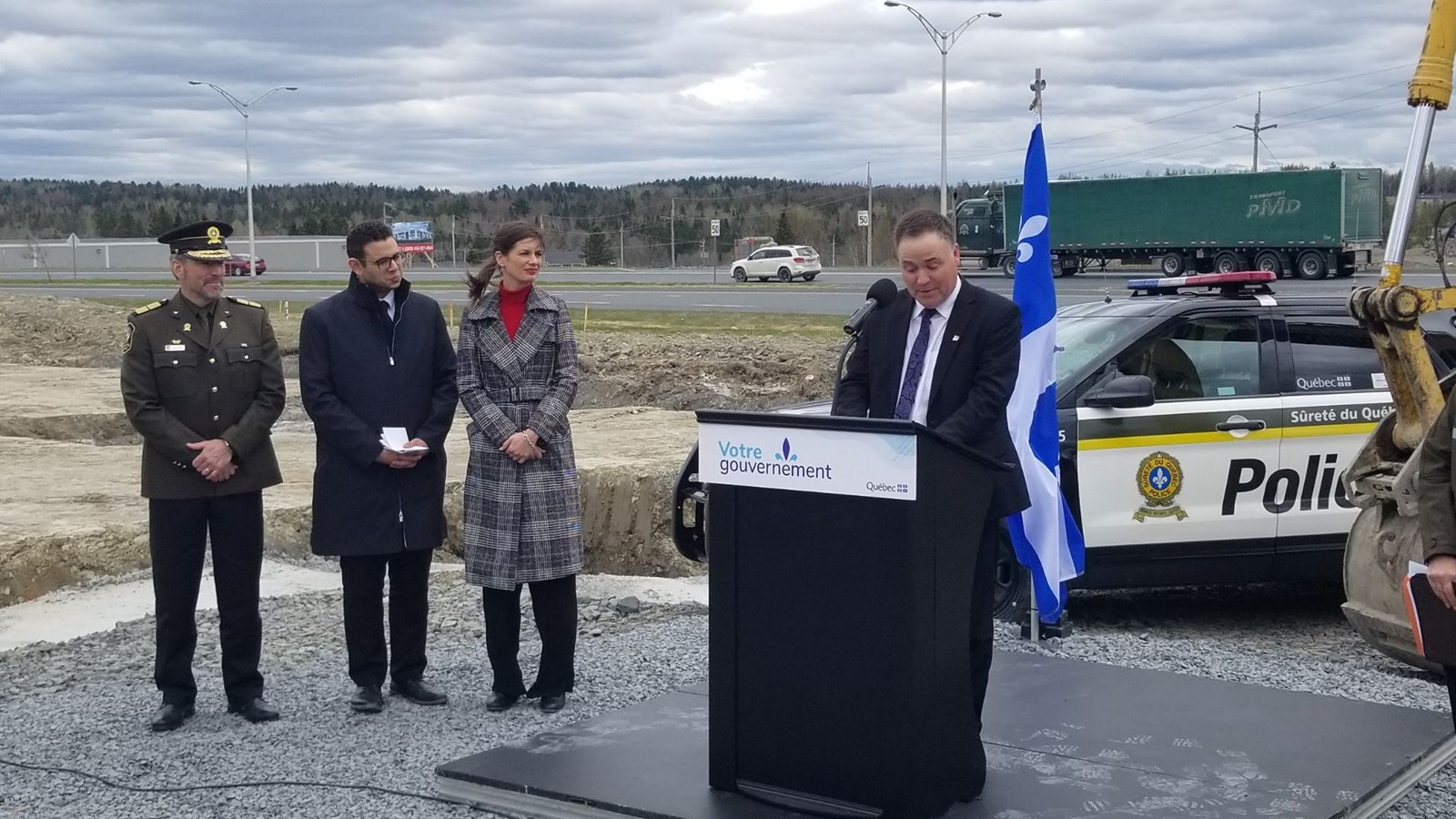 Le chantier du futur poste de la Sûreté du Québec de Beauce-Sartigan officialisé
