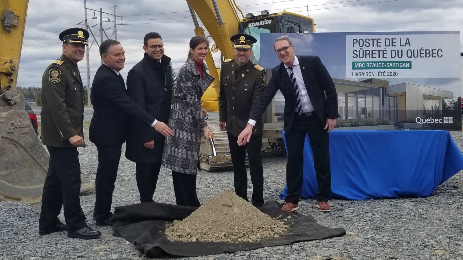 Le chantier du futur poste de la Sûreté du Québec de Beauce-Sartigan officialisé