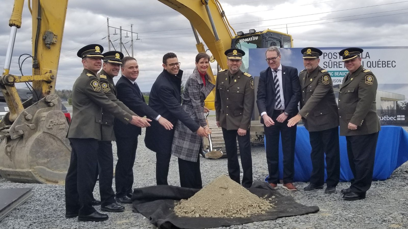 Le chantier du futur poste de la Sûreté du Québec de Beauce-Sartigan officialisé
