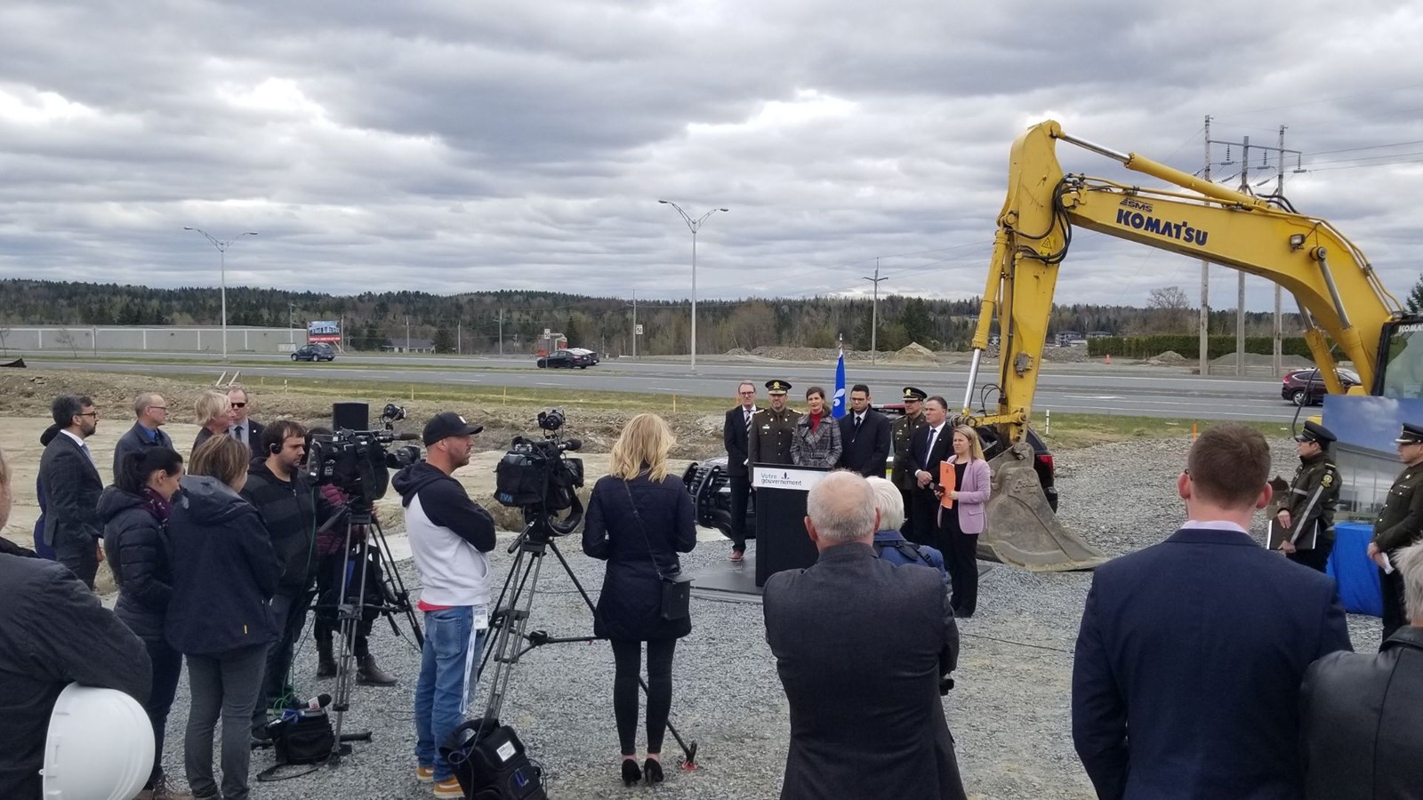 Le chantier du futur poste de la Sûreté du Québec de Beauce-Sartigan officialisé