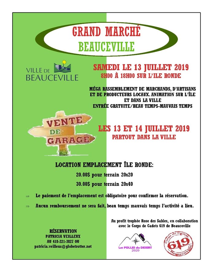 L’île Ronde accueillera à nouveau le Grand marché à Beauceville