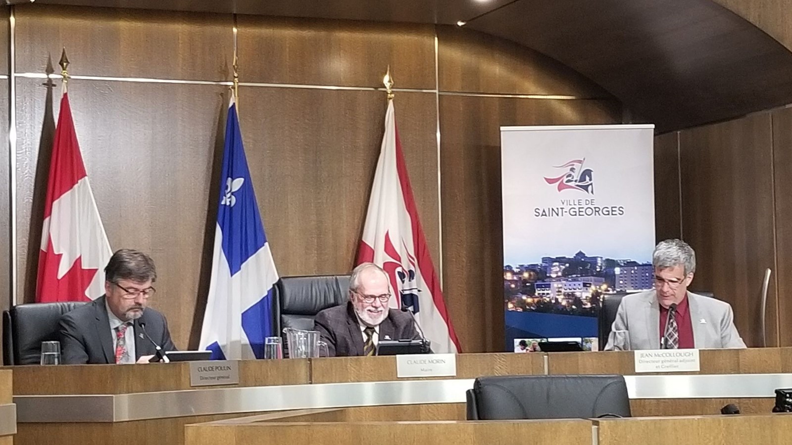 Richard Poulin, Claude Morin et Jean McCollough