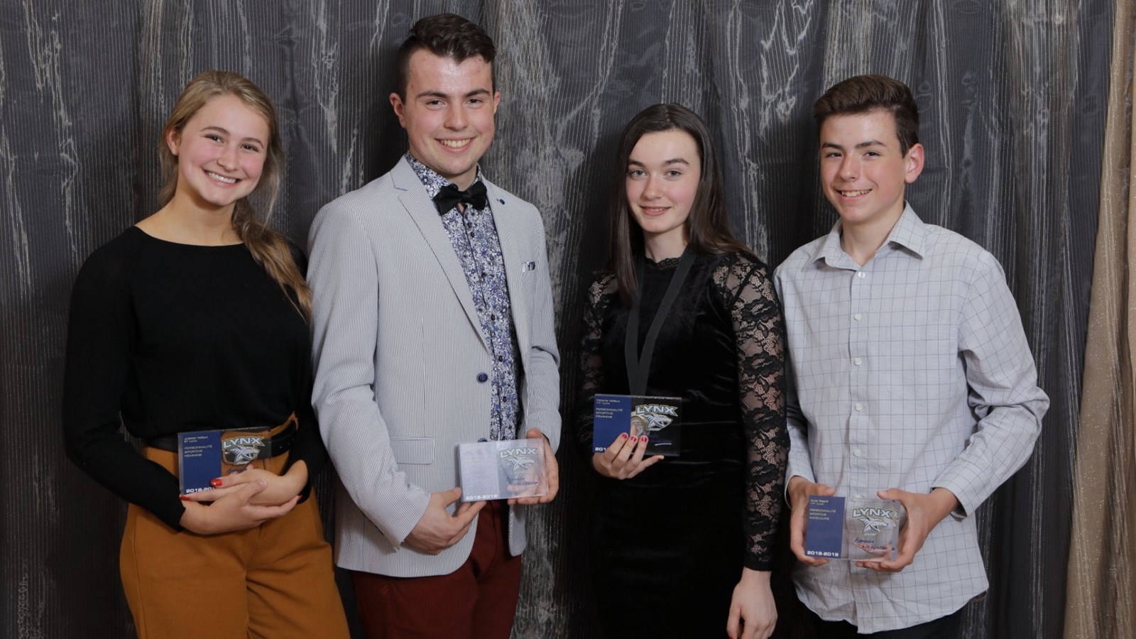 Juliette Veilleux, Raphaël L'Heureux, Victoria Veilleux, Andy Gagné (personnalités sportives de l'année)