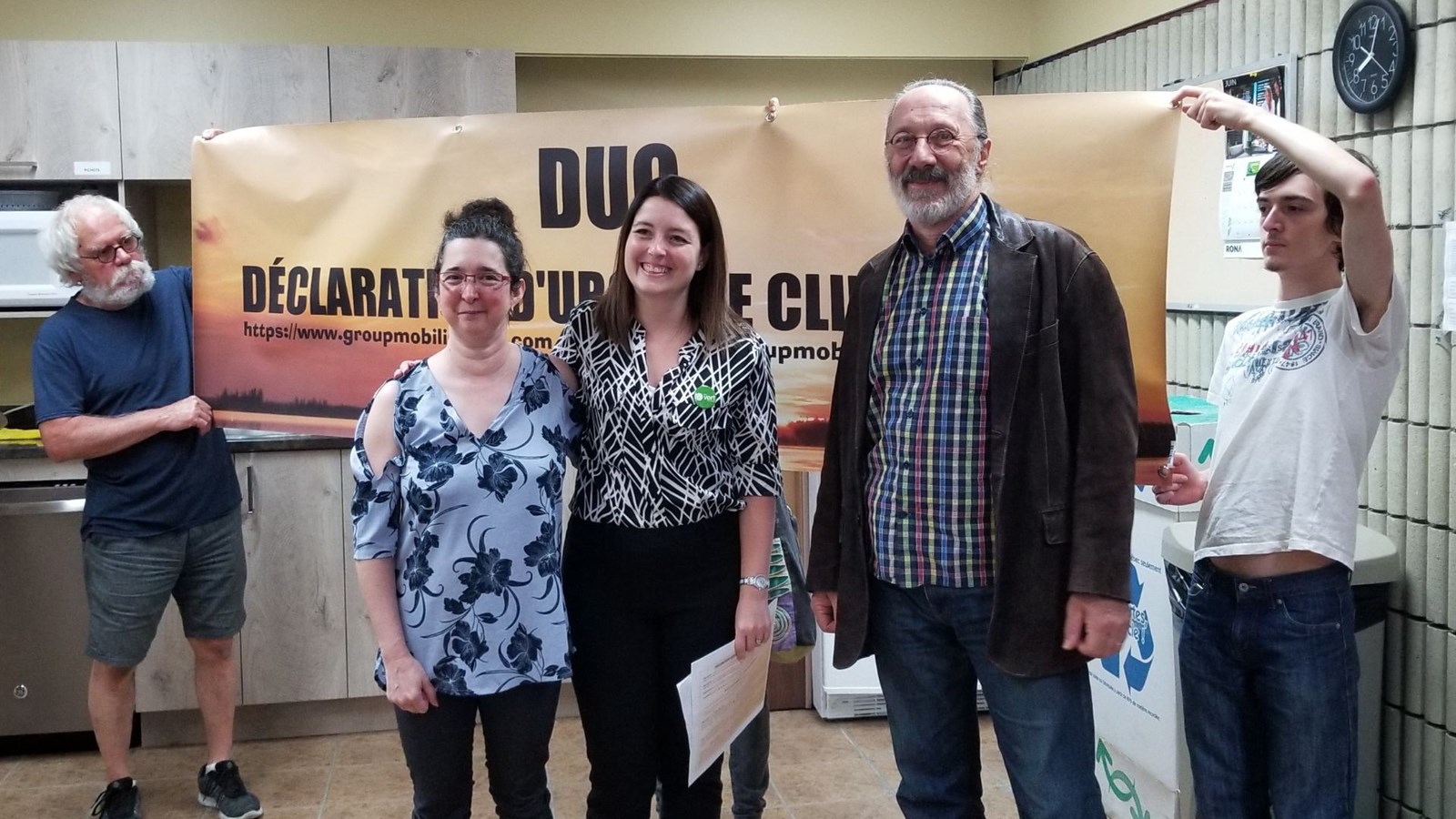 Une dizaine de personnes étaient présentes pour le dépôt du DUC