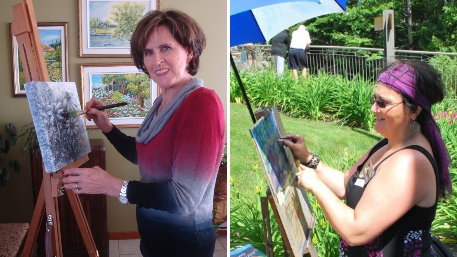 Les artistes Gaétane Boucher de Beauceville et Guylaine Jacques de Sainte-Marie