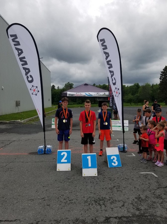 Podium 1 km 11 ans et + gars