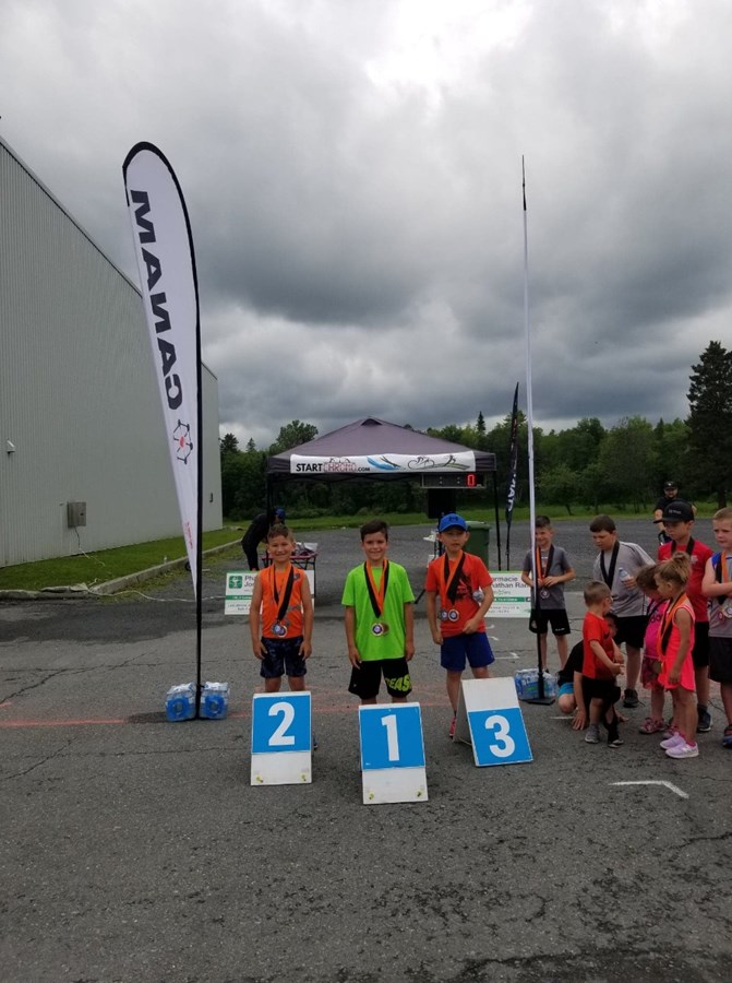 Podium 1 km 7 ans et - gars