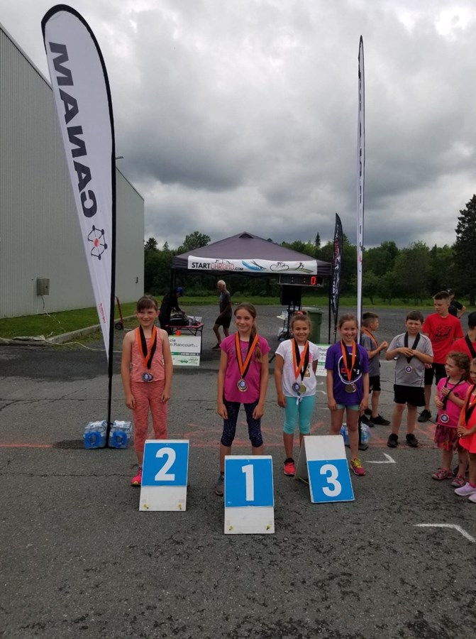 Podium 1 km 8-10 ans filles