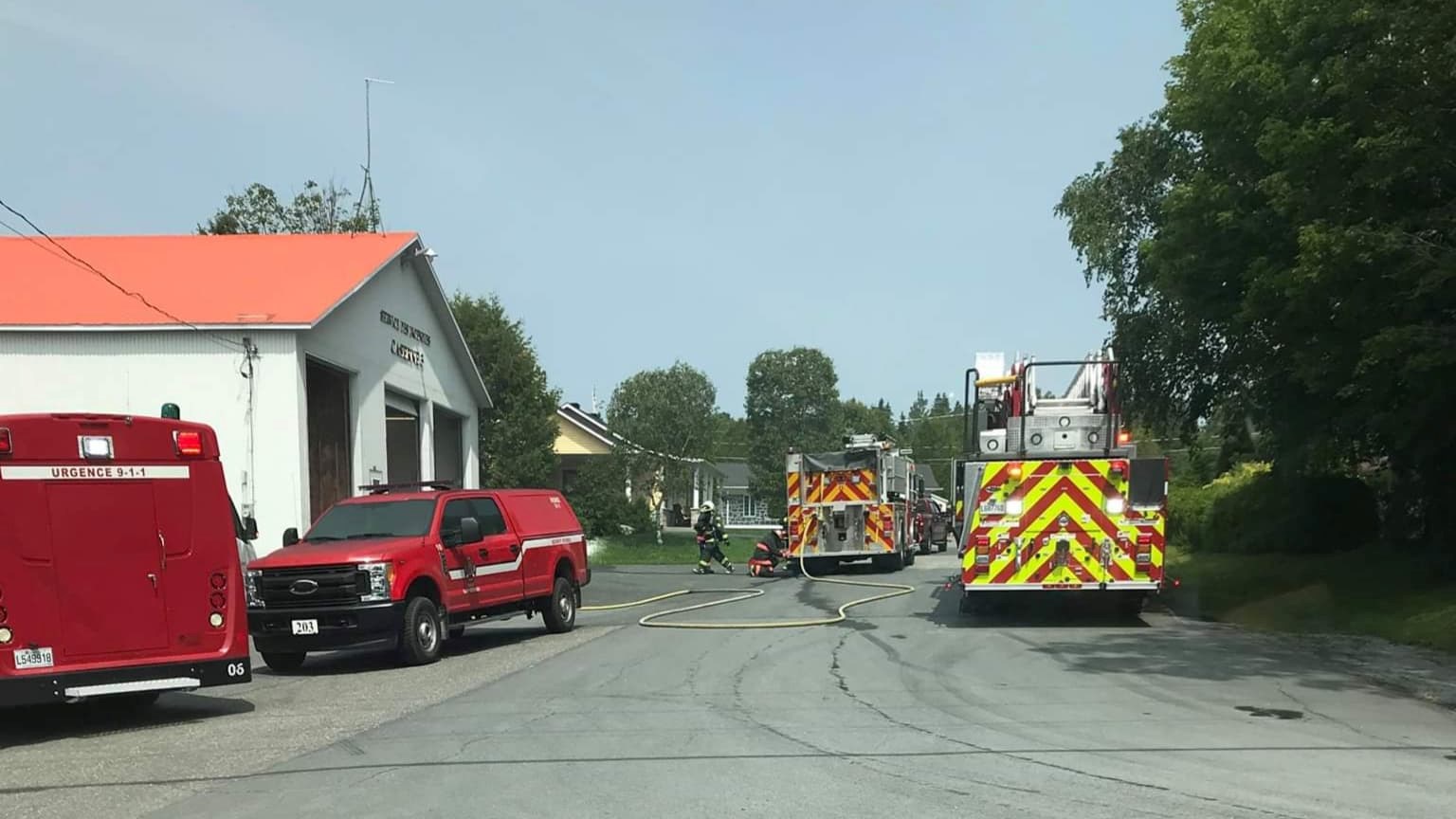 Un camion de pompier prend feu à Saint-Jean-de-la-Lande