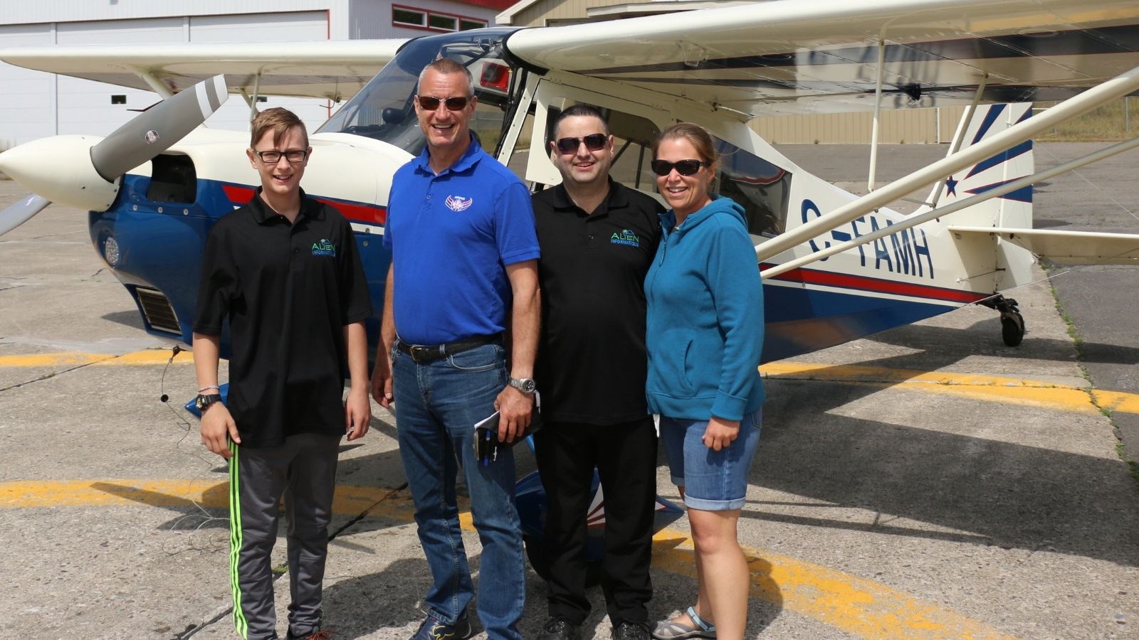Yohann Grondin, Martin Hivon, Carol Poulin et Annie Chabot