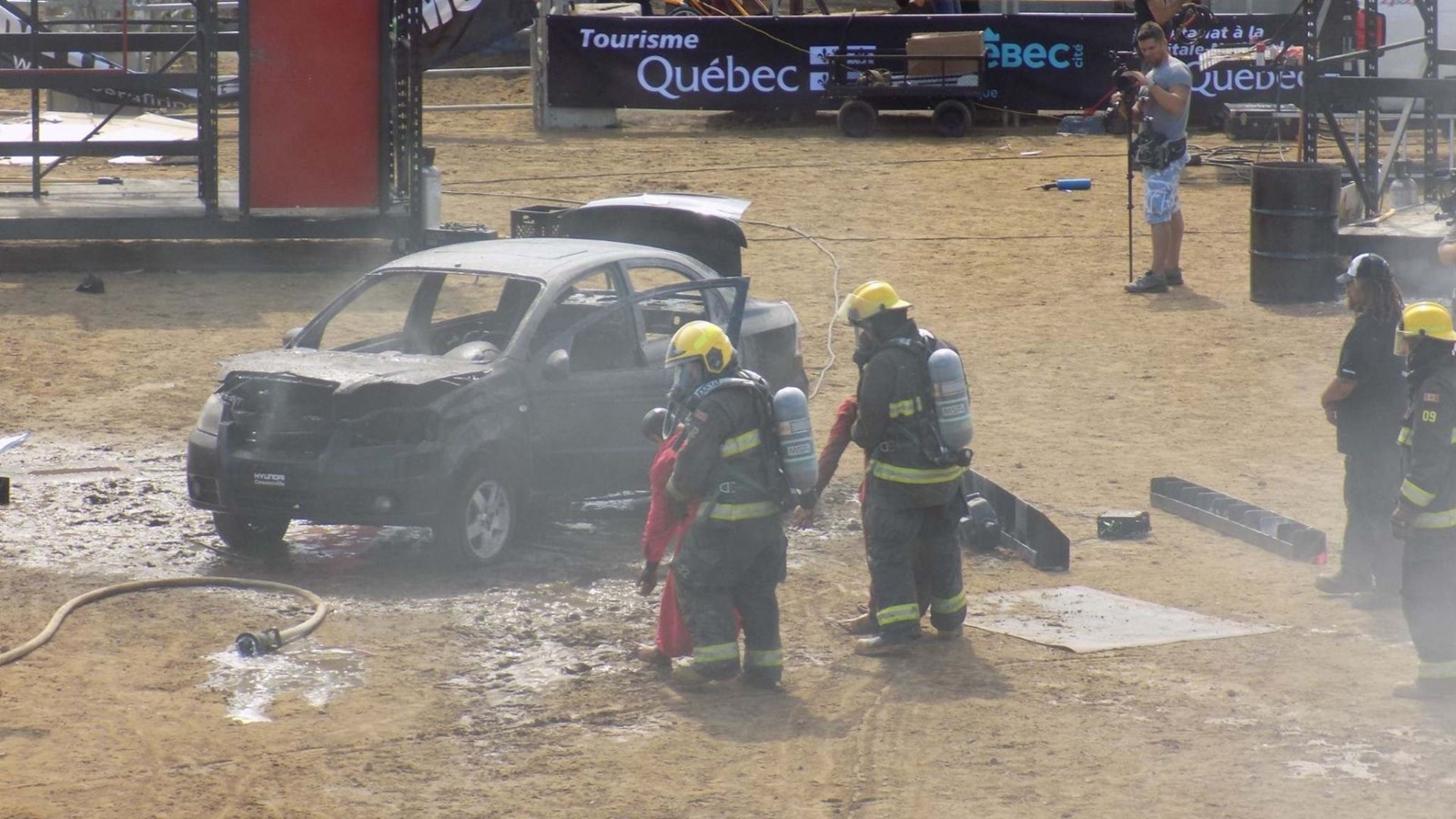 L'équipe de Beauceville en pleine action durant la compétition.