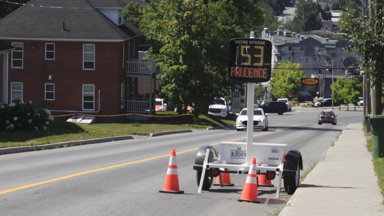 Un radar éducatif est installé dans la 118e Rue à Saint-Georges.