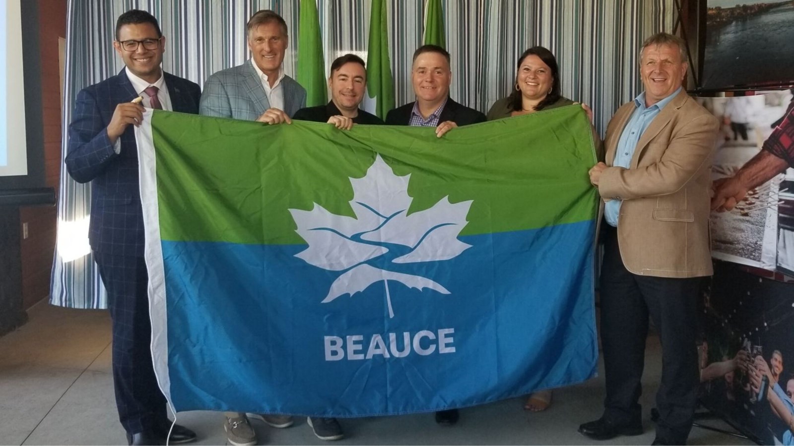 Samuel Poulin, Maxime Bernier, Jonathan Bolduc, Normand Roy, Marie-Émilie Slater Grenon et Gaétan Vachon